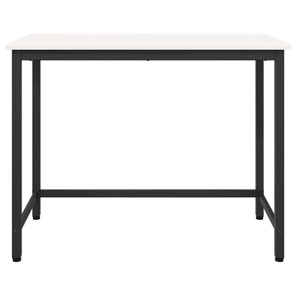 Table Engineered Wood and Steel White 100 x 50 x 77 cm