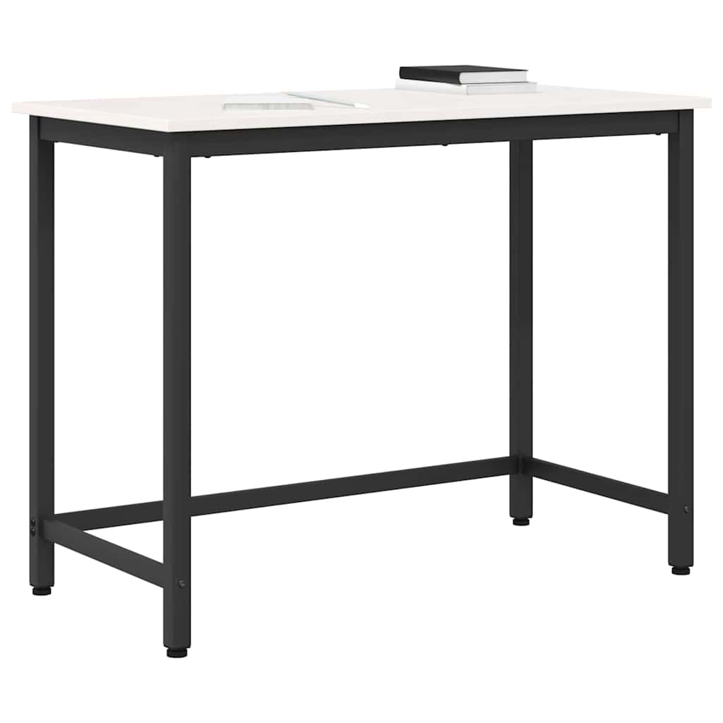 Table Engineered Wood and Steel White 100 x 50 x 77 cm