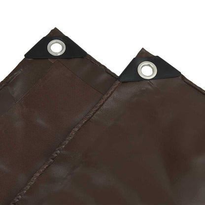 vidaXL Tarpaulin 650g / m² Brown 6 x 8 m Canvas with PVC Coating 5