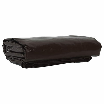 vidaXL Tarpaulin 650g / m² Brown 6 x 8 m Canvas with PVC Coating 1