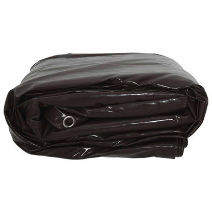 vidaXL Tarpaulin 650g / m² Brown 6 x 8 m Canvas with PVC Coating 4