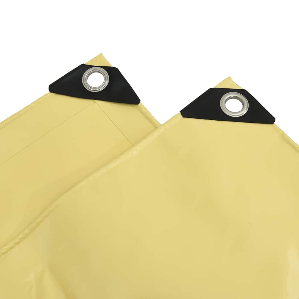 vidaXL Tarpaulin 650g / m² Beige 6 x 8 m Canvas with PVC Coating 5
