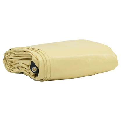 vidaXL Tarpaulin 650g / m² Beige 6 x 8 m Canvas with PVC Coating 1