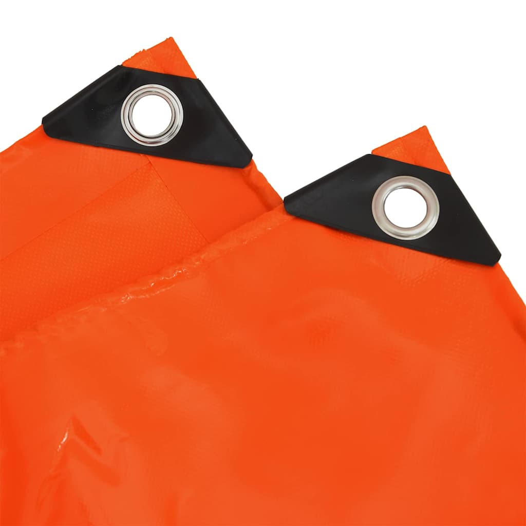 vidaXL Tarpaulin 650g / m² Orange 6 x 8 m Canvas with PVC Coating 5