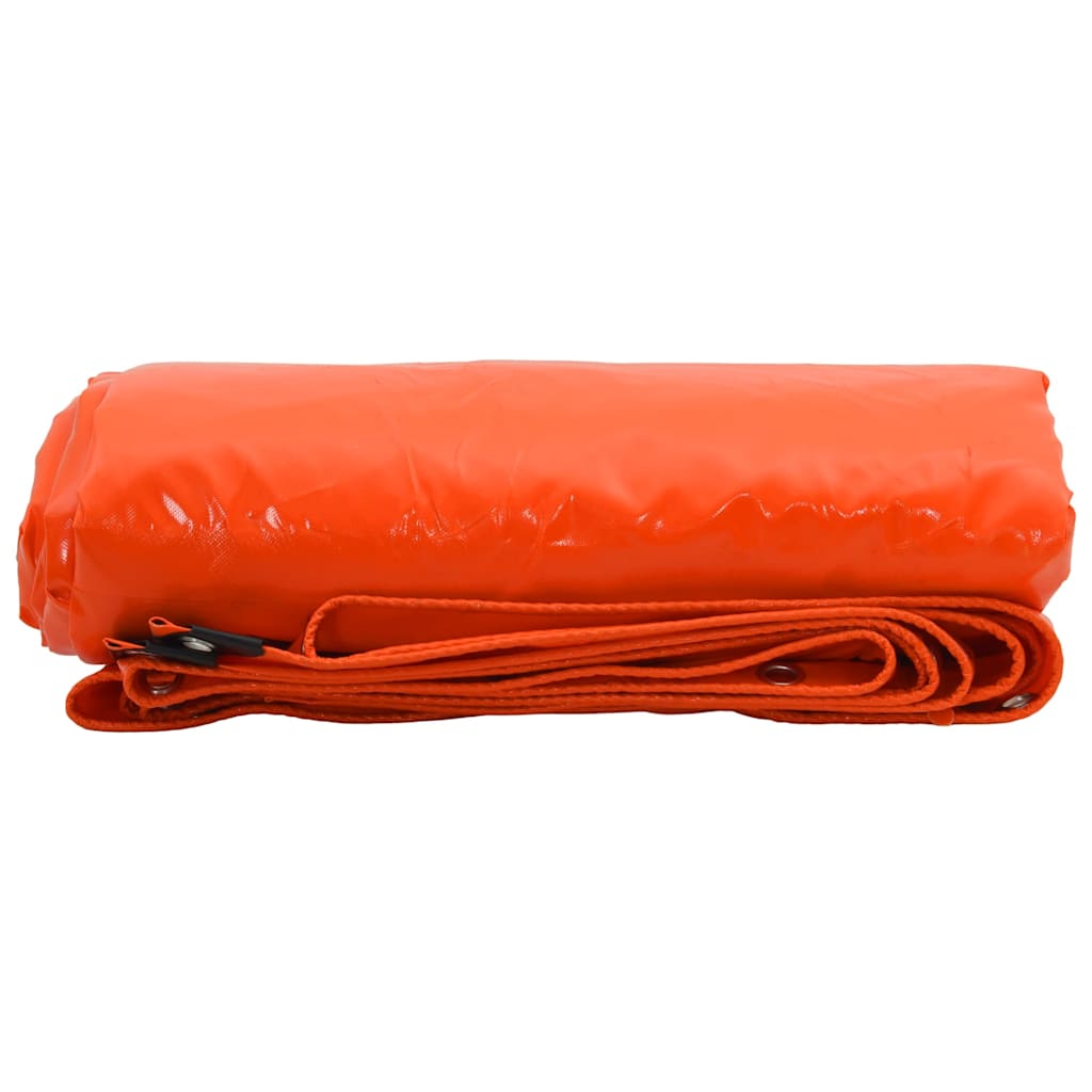 vidaXL Tarpaulin 650g / m² Orange 6 x 8 m Canvas with PVC Coating 3