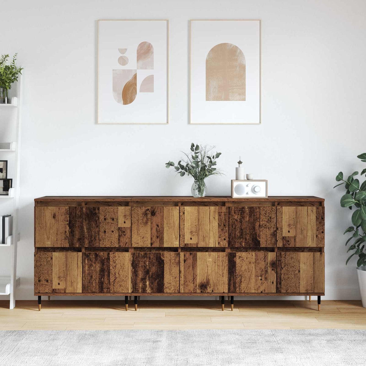 Sideboards Engineered Wood 3 pcs Old wood