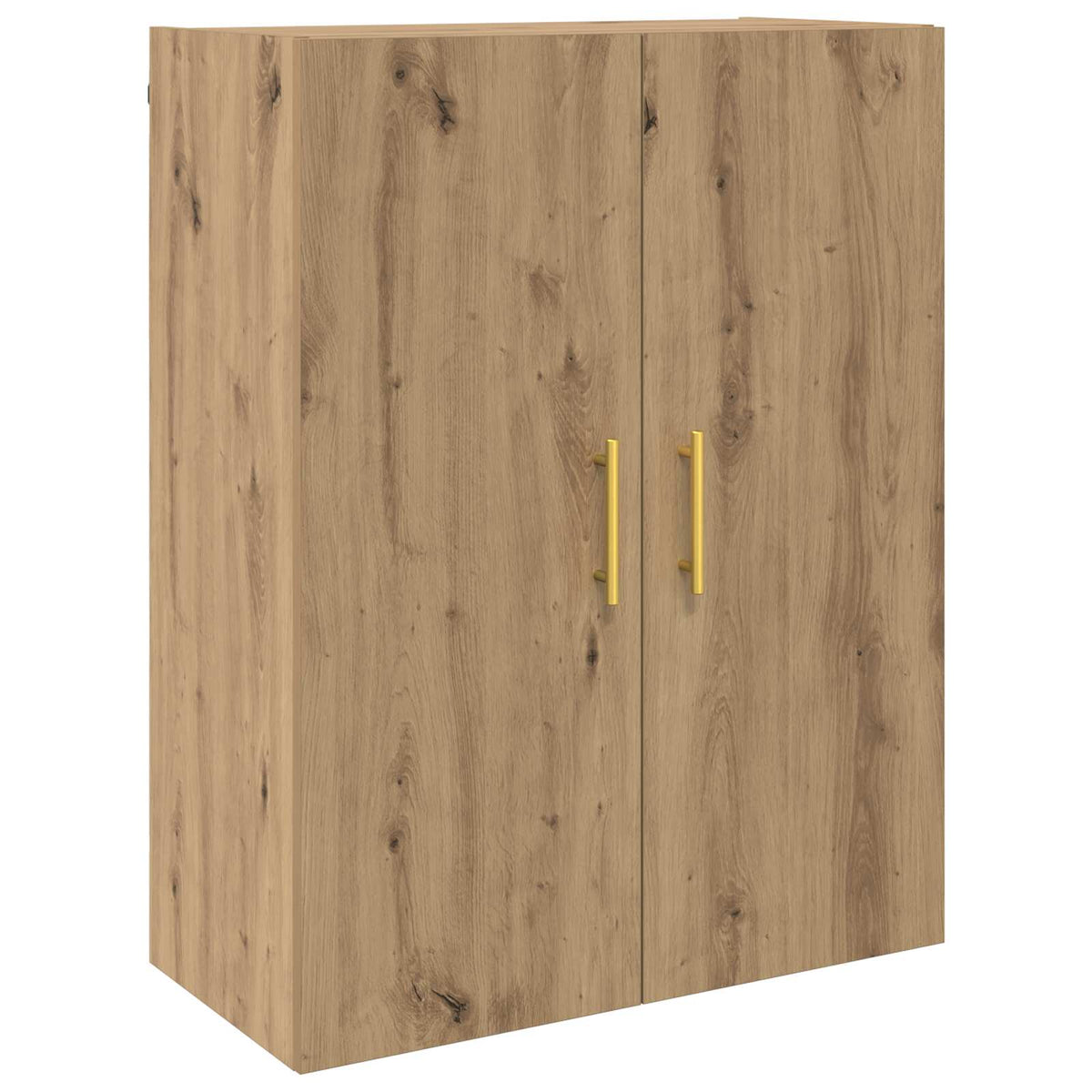 Wall Mounted Cabinets 2 pcs 69.5x34x90 cm Tube Gold Artisan oak