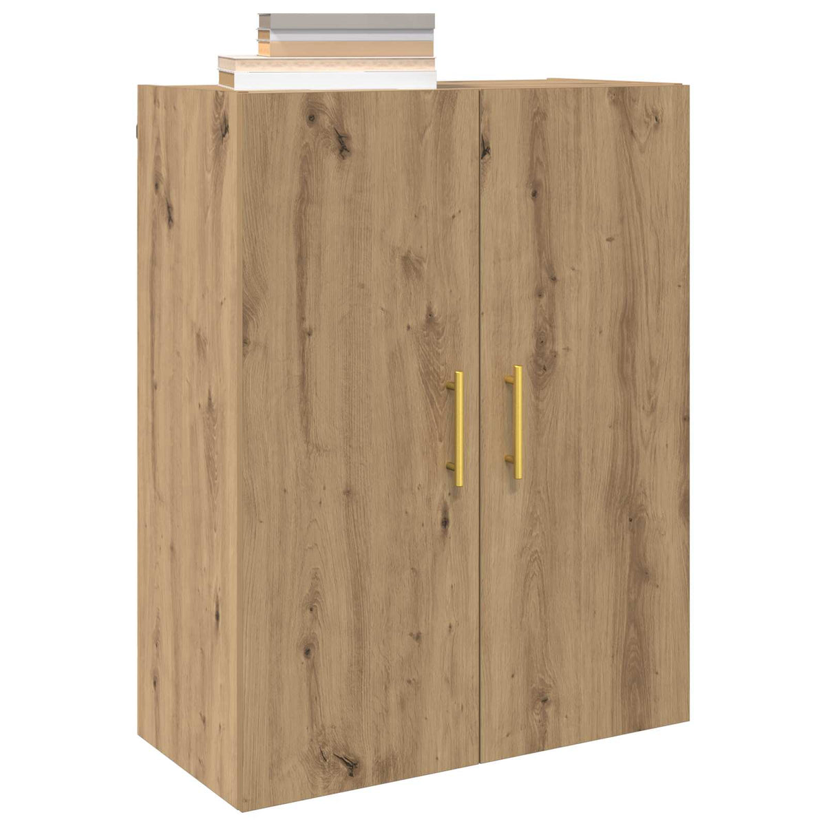 Wall Mounted Cabinets 2 pcs 69.5x34x90 cm Tube Gold Artisan oak