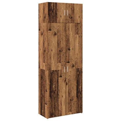 vidaXL Storage Cabinet 2 pcs Old Wood 80 x 42.5 x 225 cm 2