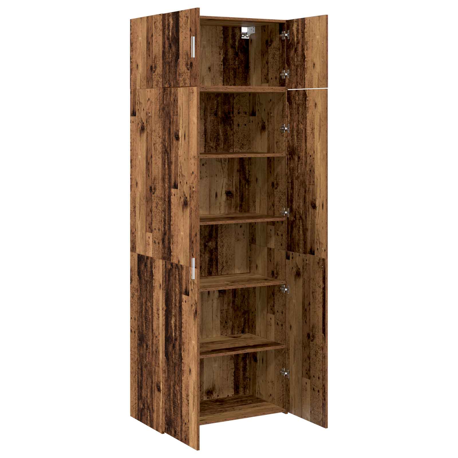vidaXL Storage Cabinet 2 pcs Old Wood 80 x 42.5 x 225 cm 5