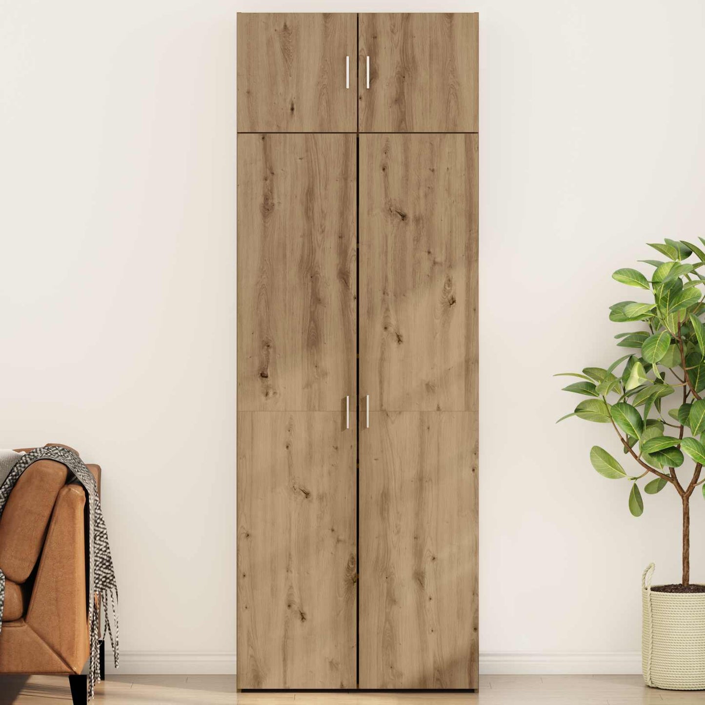 vidaXL Storage Cabinet 2 pcs Artisan Oak 80 x 42.5 x 225 cm 1