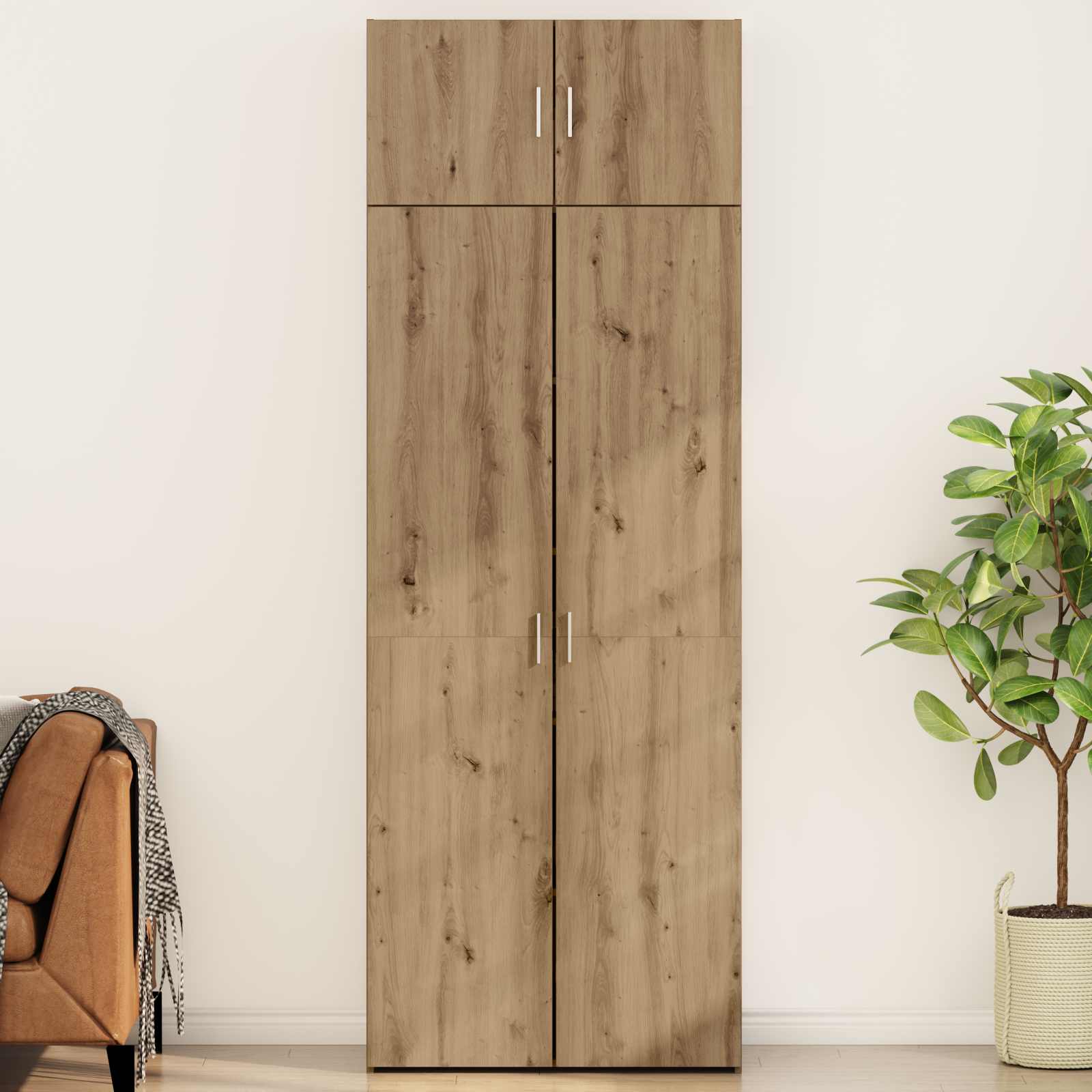 vidaXL Storage Cabinet 2 pcs Artisan Oak 80 x 42.5 x 225 cm 1