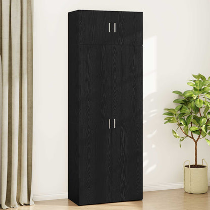 vidaXL Storage Cabinet 3 pcs Black Oak 80 x 42.5 x 225 cm 4