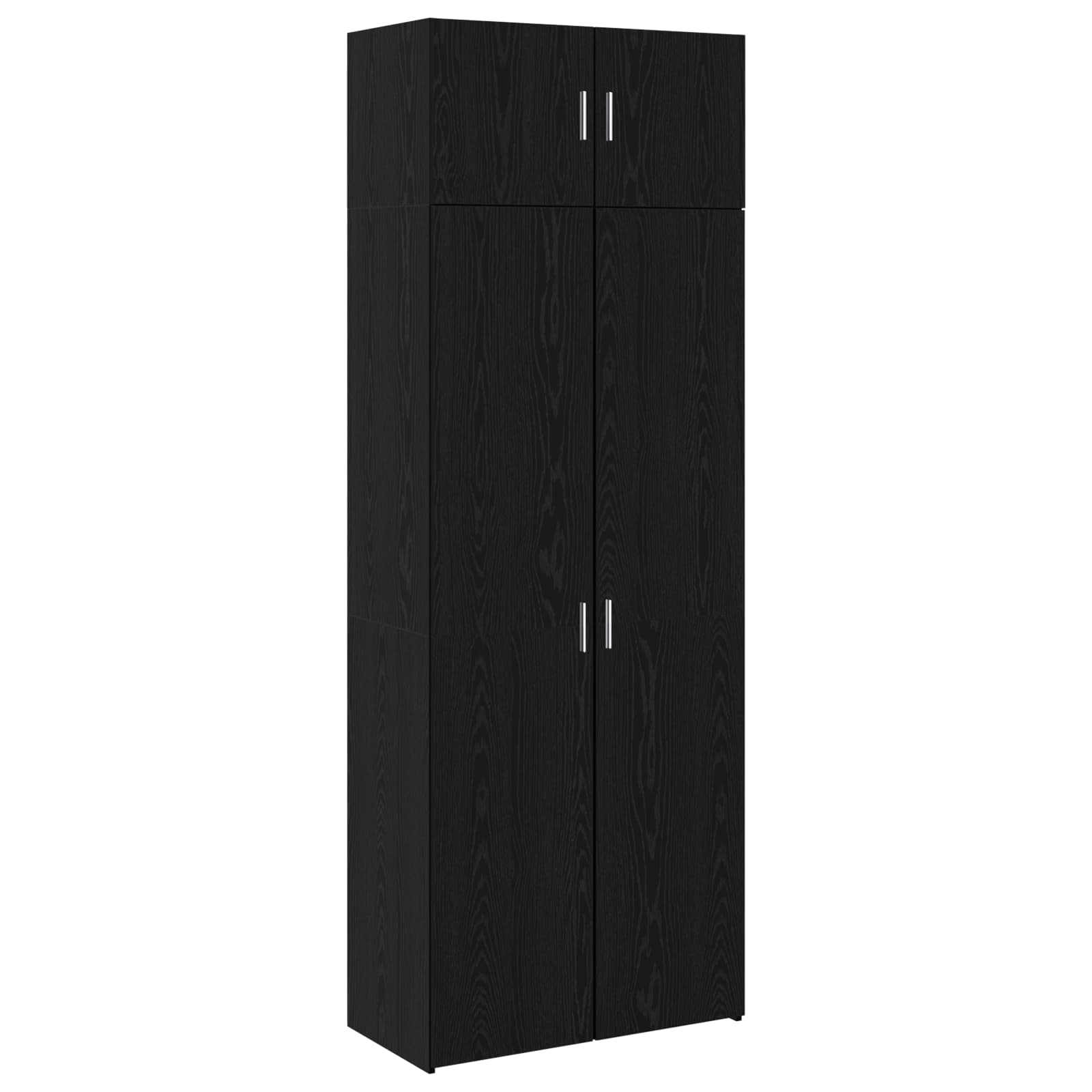 vidaXL Storage Cabinet 3 pcs Black Oak 80 x 42.5 x 225 cm 2
