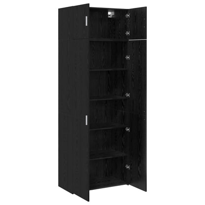 vidaXL Storage Cabinet 3 pcs Black Oak 80 x 42.5 x 225 cm 5