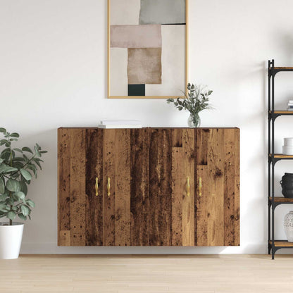 Wall Mounted Cabinets 2 pcs 69.5x34x90 cm Leaf Gold Old wood
