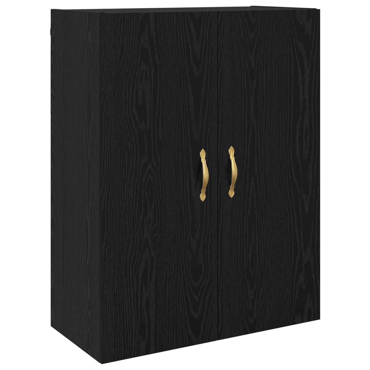 Wall Mounted Cabinets 2 pcs 69.5x34x90 cm Leaf Gold Black oak