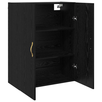Wall Mounted Cabinets 2 pcs 69.5x34x90 cm Leaf Gold Black oak
