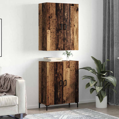 Highboard 69.5x34x180 cm Engineered Wood 2 Doors Old wood