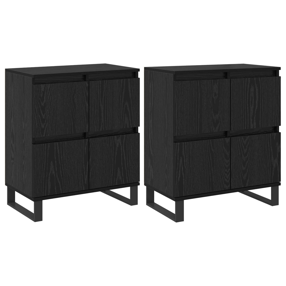 Sideboards Engineered Wood 2 pcs Black oak