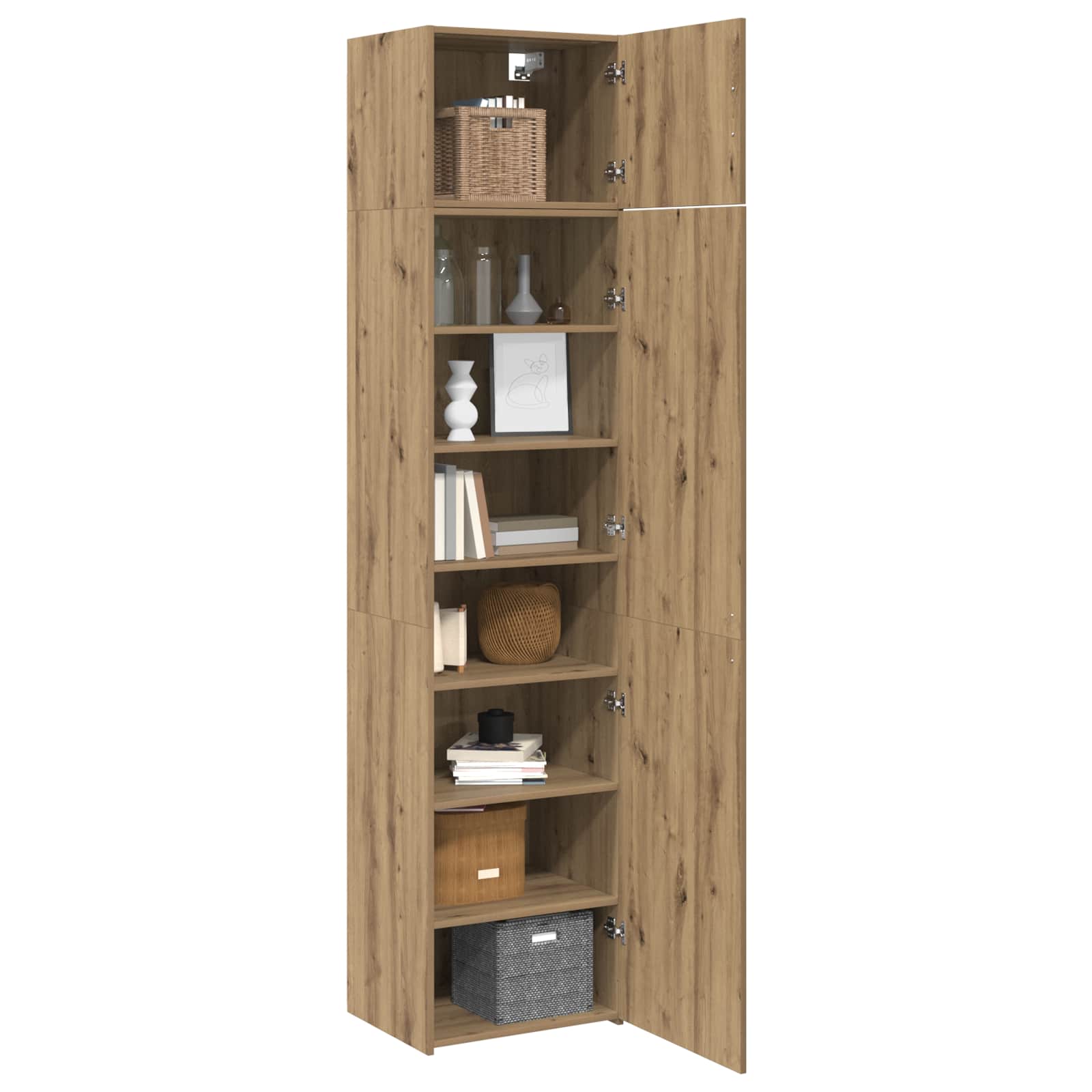 vidaXL Sideboard 2 pcs Artisan Oak 50 x 41 x225 cm 3