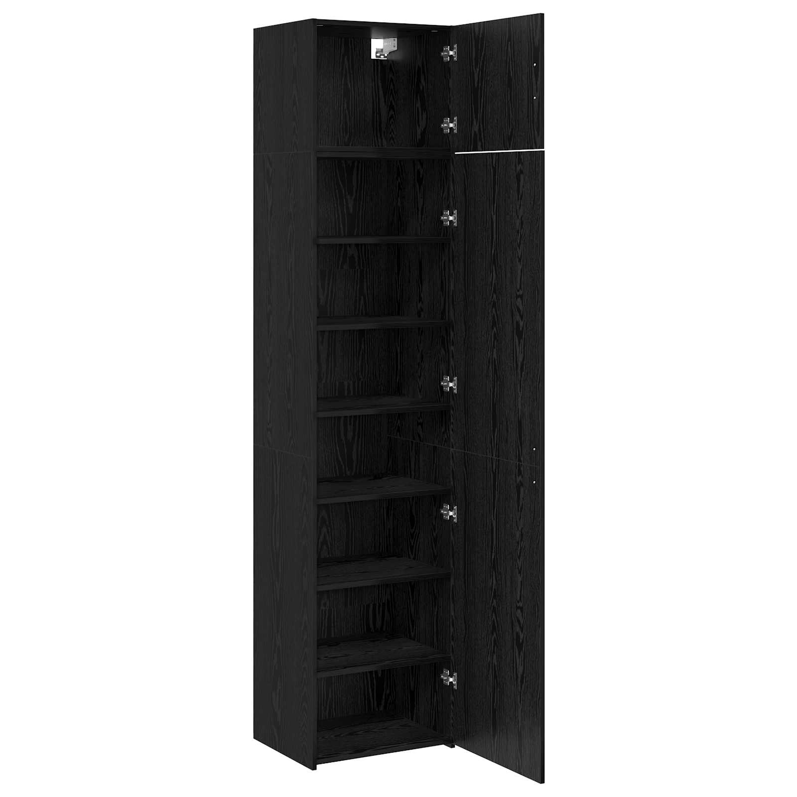 vidaXL Sideboard 2 pcs Black Oak 50 x 41 x225 cm 5
