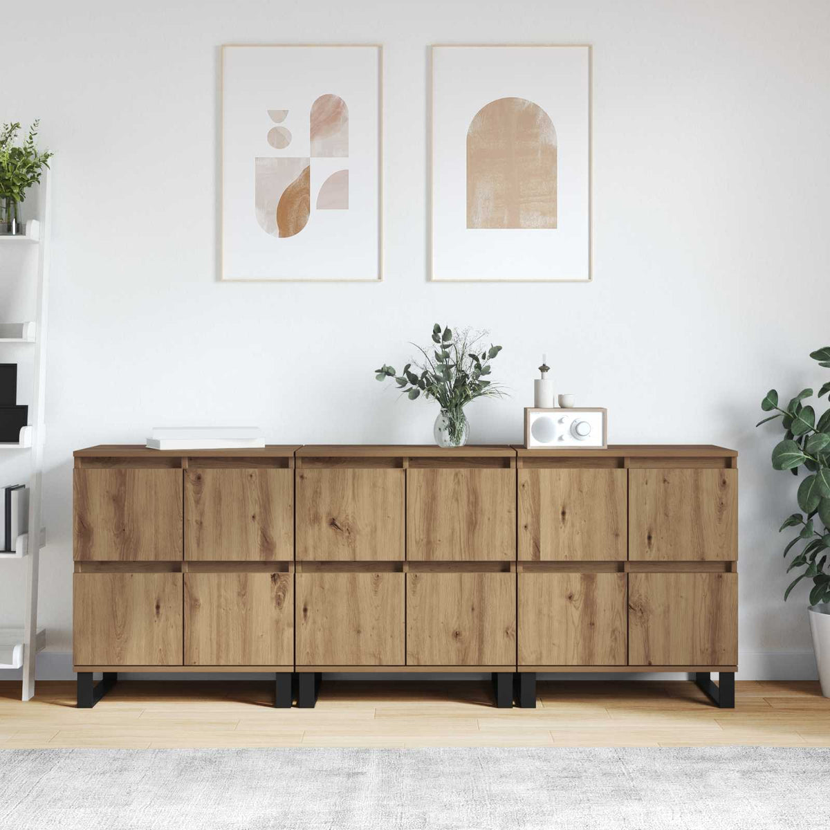 vidaXL Sideboards Engineered Wood 3 pcs