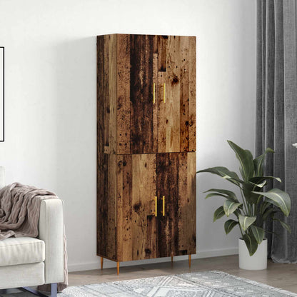 Highboard 69.5x34x180 cm Engineered Wood 2 Doors Old wood