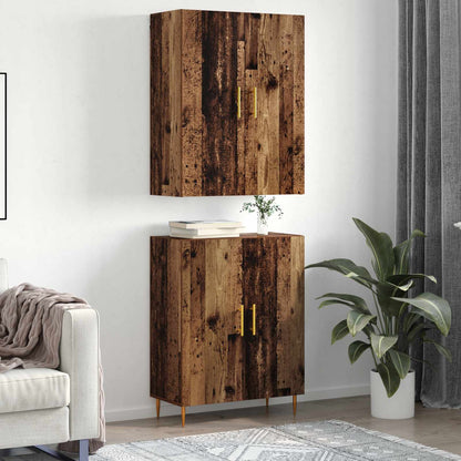 Highboard 69.5x34x180 cm Engineered Wood 2 Doors Old wood