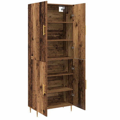 Highboard 69.5x34x180 cm Engineered Wood 2 Doors Old wood