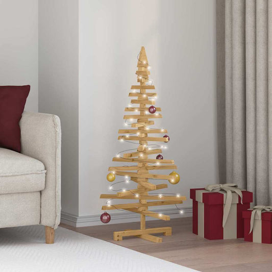 Wooden Christmas Tree KOTKA Solid Pine Wood Brown finish 120 cm