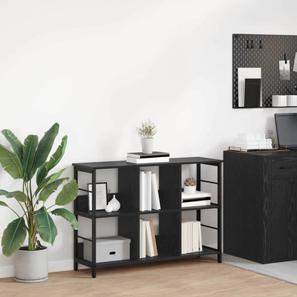 Bookshelf 9-Tier Engineered Wood Width 102 cm Black oak 72.5 cm