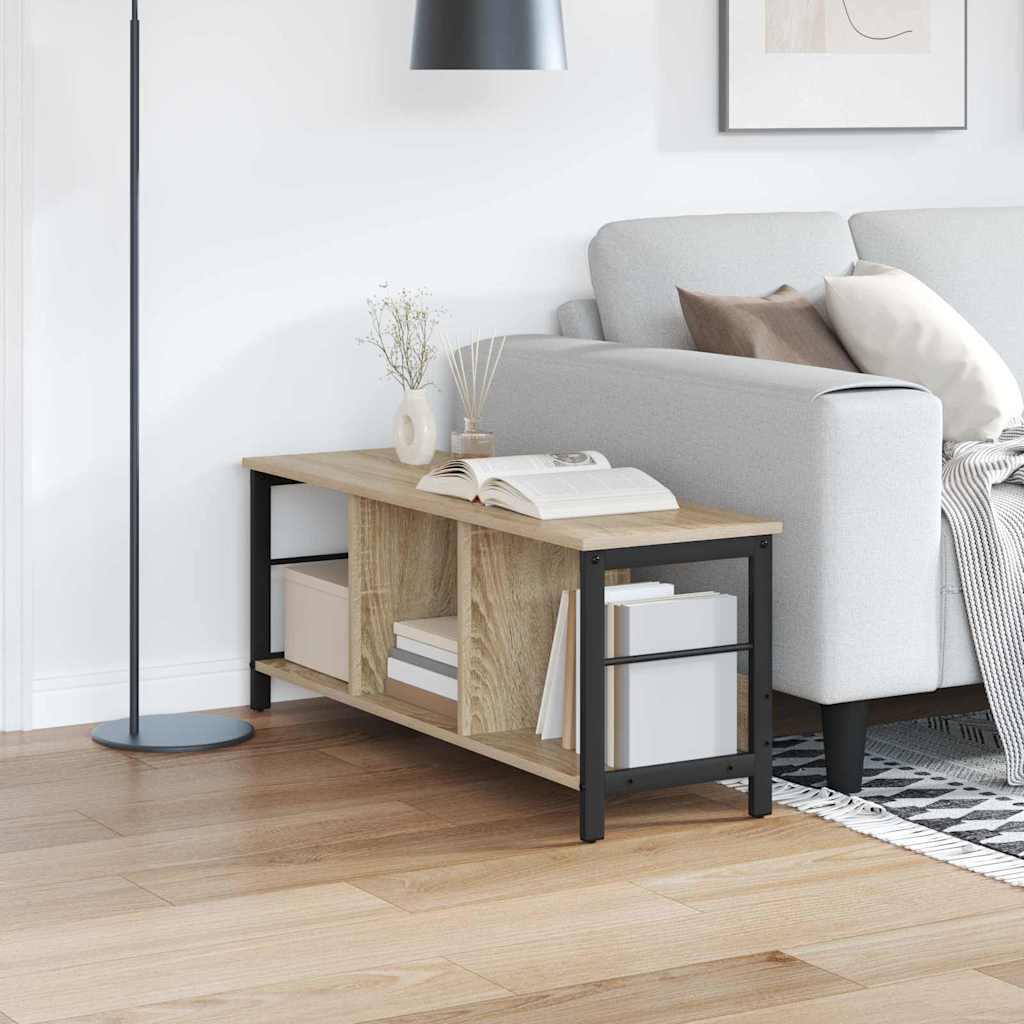 Bookshelf 9-Tier Engineered Wood Width 102 cm Sonoma oak 40.5 cm