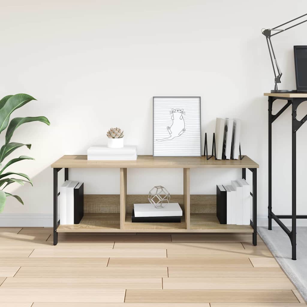 Bookshelf 9-Tier Engineered Wood Width 102 cm Sonoma oak 40.5 cm