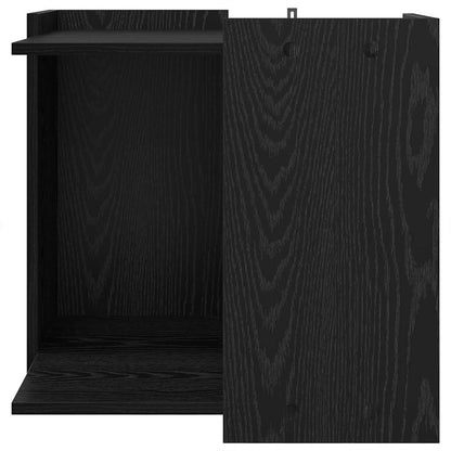 Cat Litter Box Enclosure Engineered Wood Black oak 53 cm 53 cm