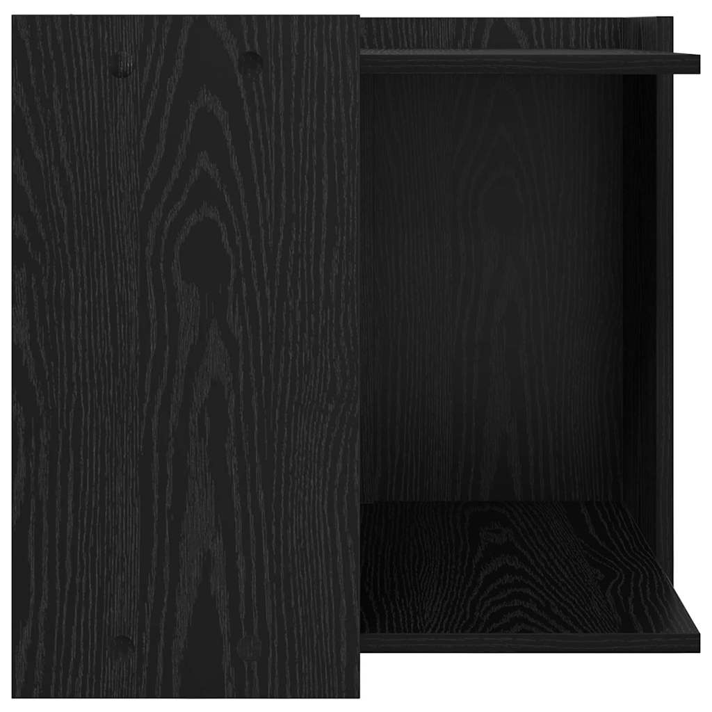 Cat Litter Box Enclosure Engineered Wood Black oak 53 cm 53 cm