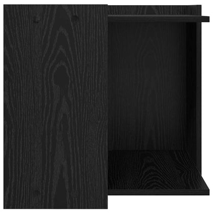Cat Litter Box Enclosure Engineered Wood Black oak 53 cm 53 cm
