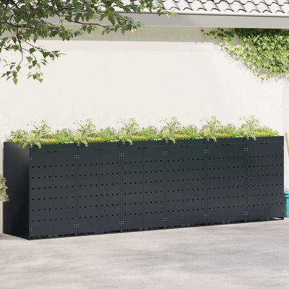 vidaXL Wheelie Bin Storage with Planter Roof for Single 240L Bin Planter Top