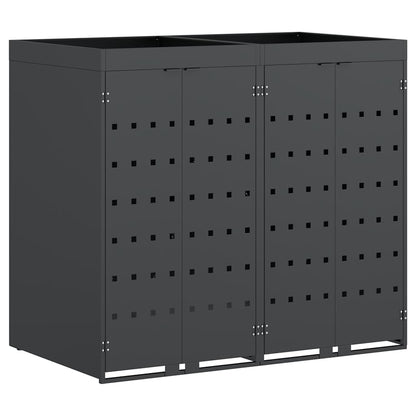 vidaXL Wheelie Bin Storage for 2 Bins Anthracite 136 x 77.5 x 121.5 cm 2