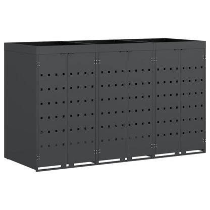 Wheelie Bin Storage with Planter Roof for Single 240L Bin Planter top Anthracite 3