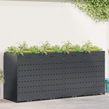 vidaXL Wheelie Bin Storage with Planter Roof for Single 240L Bin Planter Top