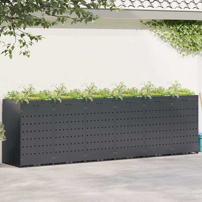 vidaXL Wheelie Bin Storage with Planter Roof for Single 240L Bin Planter Top