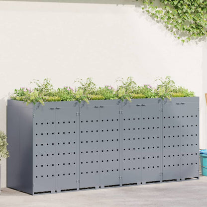 vidaXL Wheelie Bin Storage with Planter Roof for Single 240L Bin Planter Top