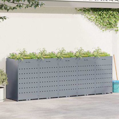 vidaXL Wheelie Bin Storage with Planter Roof for Single 240L Bin Planter Top