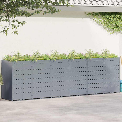 vidaXL Wheelie Bin Storage with Planter Roof for Single 240L Bin Planter Top
