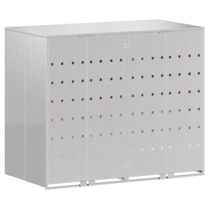 Wheelie Bin Storage for Bins Steel Anthracite 2 All stainless steel without planter