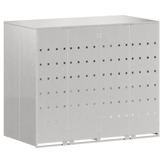 Wheelie Bin Storage for Bins Steel Anthracite 2 All stainless steel without planter