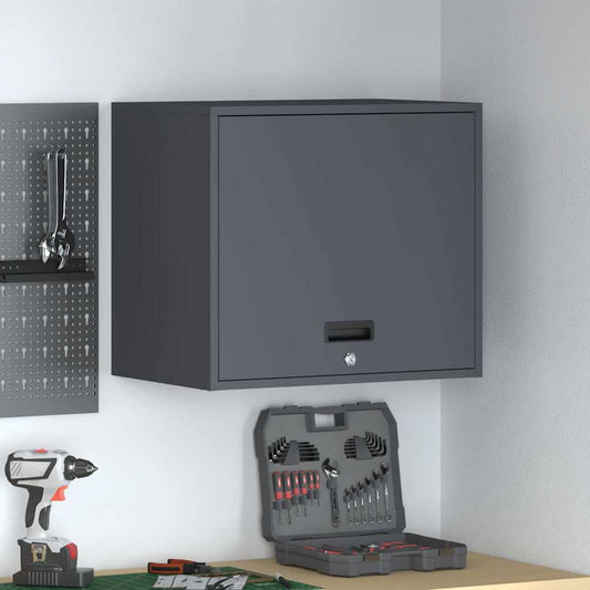 Wall Cabinet for Garage with Gas-lift Door Depth 40 cm Anthracite 60 cm