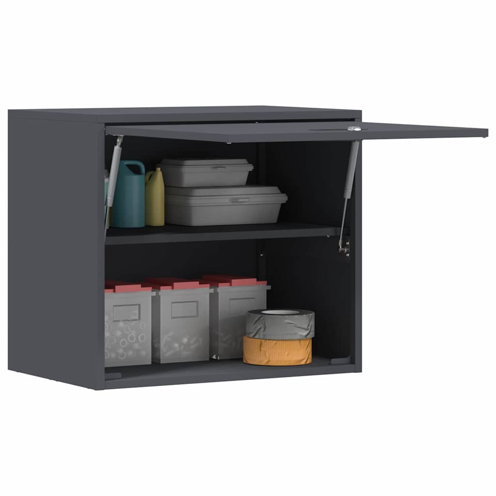 Wall Cabinet for Garage with Gas-lift Door Depth 40 cm Anthracite 60 cm