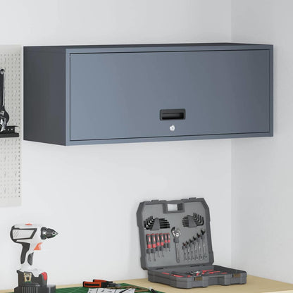 Wall Cabinet for Garage with Gas-lift Door Depth 33 cm Anthracite 90 cm